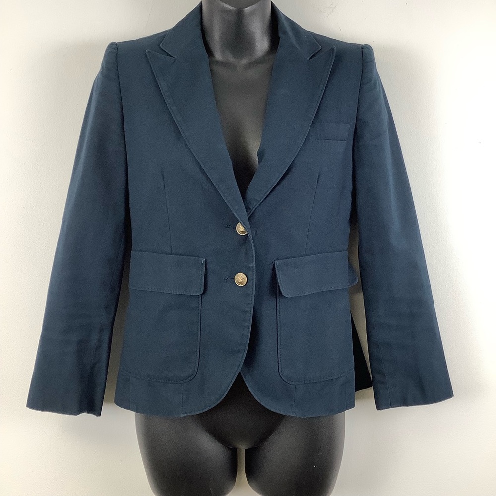 Rag & Bone Single Breasted Double Button Blazer in Blue